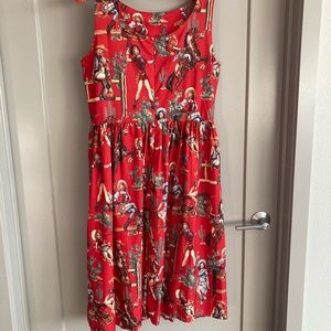 Red Vintage Cowgirl Dress XL